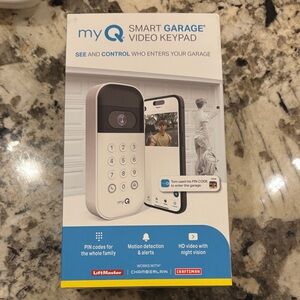 Smart Garage Video Keypad - White and Black